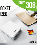 Portable 2x3 Inch Photo Printer For Smartphones On The Go Instant Color Inkjet Printer With Sticky Back Paper shown with photo print