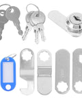 Heavy Duty Cam Lock For Cabinets And Toolboxes With Keys, Rustproof Iron And Plastic Construction, Keyed Push Button Latch