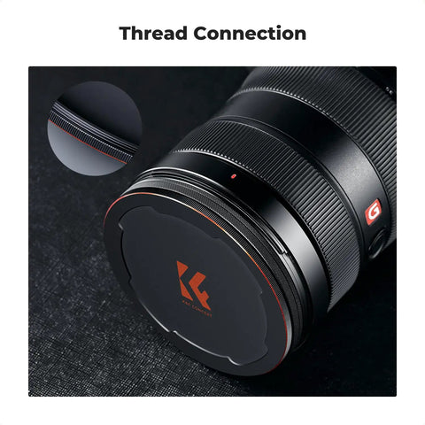 82mm Magnetic Thread Lens Filter Cap 2 In 1 Design For Quick Swaps And Full Lens Protection on camera lens, thread connection detail