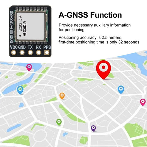 Dual Mode GPS BDS Flight Control Module and map for precise satellite positioning in RC projects