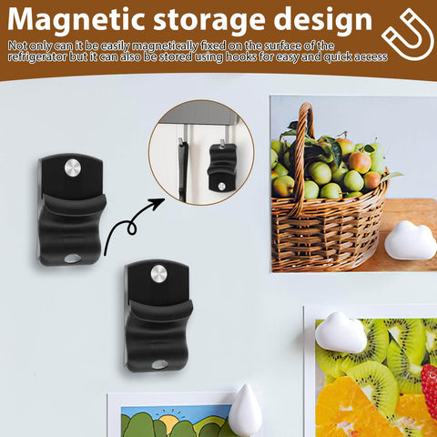 2 Pack Magnetic Canning Jar Opener For Mason Jars Easy Open on fridge and hook
