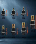 Drill Powered Rivet Nut Tool Set M3 To M12 Carbon Steel Mandrels And Head Rivet Nuts All In One Kit For Automotive Metal Fab Pro Grade DIY Fastening For Projects At Home And In The Shop, M3-M12 mandrels