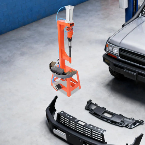 Heavy Duty 2 In 1 Pneumatic Brake Shoe Repair Tool With Pressure Gauge Shovel Cutting And Riveting Machine for Auto Construction Ships and Aircraft