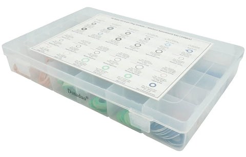 330 Piece Oil Drain Plug Gasket Set With Nylon Gaskets 36 Sizes Assortment Kit For M12 And M14 in plastic case