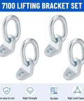 17700 Lb Engine Lift Bracket Set Built Beefy For Heavy Lifts Forged Construction Pack Of 4 Engine Support Bars Galvanized