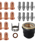Plasma Cutter Consumables Kit 23 Pcs 0.045 Inch Tips For ArcCaptain Cut55 Non HF MP Cut60 Non HF Torch 50-60A Premium Replacement Parts