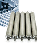 Stainless Steel Conveyor Rollers, 2 Inch Dia By 12 Inch Long, Heavy Duty Galvanized Gravity Transmission Reel Mower Attachment Parts in a set.