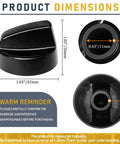 4 Pack Universal Stove Knobs Replacement With 12 Adapters Black Fits Oven Range Controls product dimensions detail