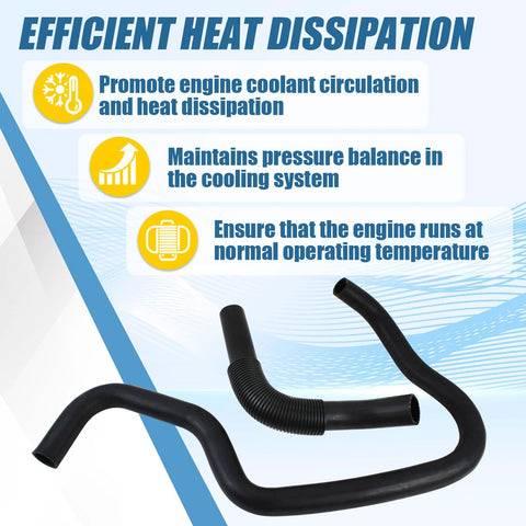 Cool Star engine upper & lower radiator coolant hose kit; set of three black rubber hoses
