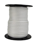 Flagpole Rope With Steel Wire Core 100 Ft Spool Five Sixteenth Inch Halyard, Solid Polyester Jacket on black spool