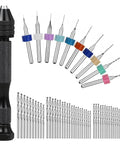 Complete 59 Piece Micro Hand Drill Bit Kit With Pin Vise 48 Small Twist Drill Bits And 10 PCB Cutting Bits for crafting