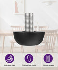 M8 Adjustable Furniture Leg Set With 304 Stainless Steel Feet close-up, showing screw-in leveling feature against dining set background