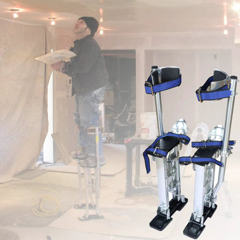 Adjustable Drywall Stilts 24 To 40 Inches For Painting, Cleaning, And Sheetrock Work, 225 Lb Capacity, Lightweight Aluminum Construction