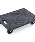 Lightweight Polypropylene Dolly With 200 Lb Capacity, Rugged Black Workhorse With Non-Slip Top and Easy Roll Caster Wheels