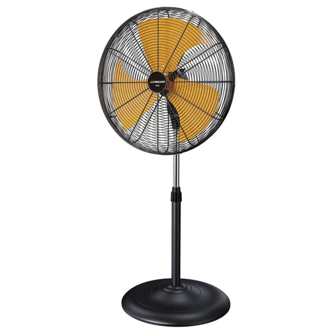 18 Inch High Velocity Oscillating Pedestal Fan With Aluminum Blades Industrial Metal Frame 5400 CFM Durable Standing Fan