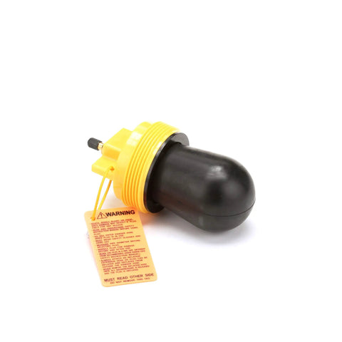 Cherne Clean Seal Plug 3 Inch For DIY Plumbing Tests with yellow threading and black rubber bladder