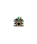 Heavy Duty 1-1/2 Inch 350XL Double Check Backflow Preventer With Plug And Play Top Mounted Test Cocks Ezswap Vessel And No Fuss Flush Setup For Built Rugged Job Sites front view showing bronze body and test cocks.