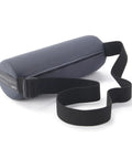 Get The Original McKenzie Early Compliance Lumbar Roll, A Smaller Ergonomic Back Support Pillow With Strap For Proper Spine Alignment, gray cushion with elastic strap.