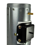 Furnace Vent Motor Replacement For Home Heating Systems, High Flow Quiet Blower Unit, 120V HVAC Fan Motor, metal housing angle view