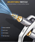 Pro Grade Heavy Duty High Volume Air Blow Gun With Powerful Venturi Nozzle brass adjustable nozzle detail close-up