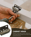 Self Closing Half Inch Semi Concealed Metal Wrap Cabinet Hinges With Autoclosing Mechanism installation on cabinet