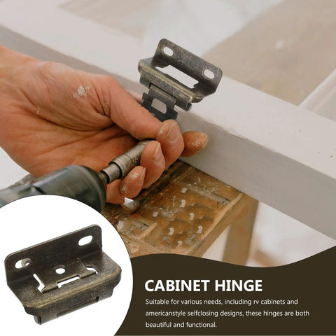 Self Closing Half Inch Semi Concealed Metal Wrap Cabinet Hinges With Autoclosing Mechanism installation on cabinet