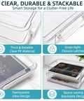 Two Pack Plastic File Storage Boxes With Lids And Latches Clear Flat A4 Document Organizer with stackable design