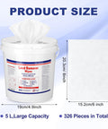 325 Count Lead Removal Wipes For Shooting Disposable Hand And Surface Cleaning Wipes To Remove Lead Dust Oil And Grime From Heavy Metal Parts Durable Non Woven Material displayed with dimensions and capacity
