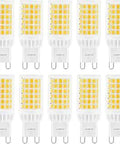 Set of 10 G9 LED Bulb Dimmable 4.5W 50W Halogen Equivalent Soft White 3000K 450 Lumens Glass G9 Bi Pin Base