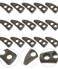 100Pc Mini Buttons For Doll Clothes DIY Fasteners Kit, golden metal buttons for doll shirts, coats, and handmade garments close-up view
