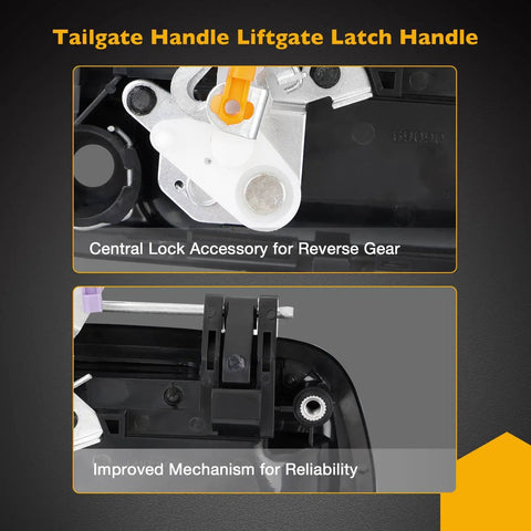 Tailgate Handle Liftgate Latch With Keyhole For 2000-2006 Toyota Tundra showing interior mechanisms and lock accessory