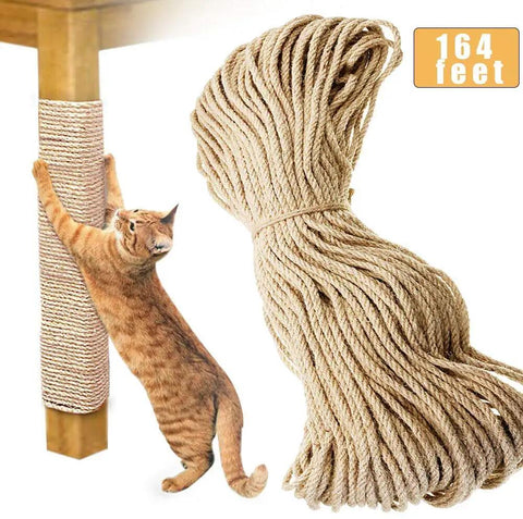 Heavy Duty Natural Jute Twine Rope 164 Ft 10 mm Thick For DIY Projects And Garden Decor Do It Yourself Crafting Burlap Cord Pro Grade Ideal For Cat Scratcher Projects And Gift Wrapping