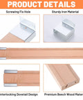 Rock Solid 6 Pack 15.7 Inch Wooden Drawer Slides Bottom Mount Undermount Dovetail Build showing interlocking dovetail design and iron materials.