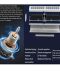 Heavy Duty Wall Mount Air Curtain With Dual Speed Remote Fast Hot And Cold Airflow interior components with optimized motor and airflow design.