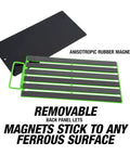 Pro Magnetic Socket Tray With Customizable Ratchet Organizer And Adjustable Drive Studs showing detachable magnetic back panel