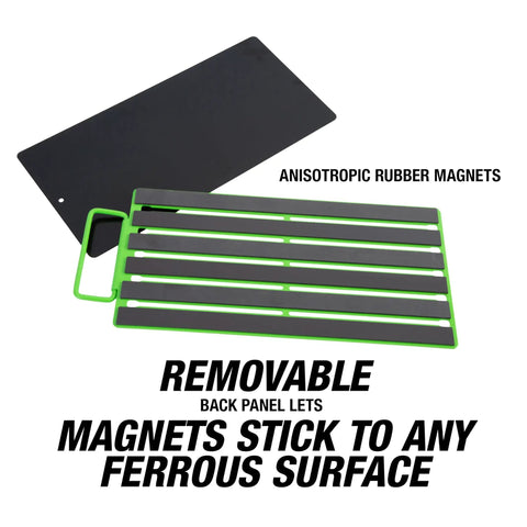 Pro Magnetic Socket Tray With Customizable Ratchet Organizer And Adjustable Drive Studs showing detachable magnetic back panel