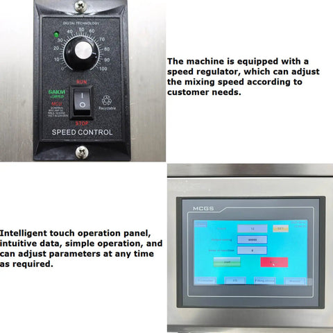 No Sweat Desktop Fully Automatic Double Head Paste Filling Machine For Viscous Sauces And Syrups With 10 To 100 Ml Capacity speed control panel with adjustable settings.