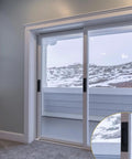 Sliding doors with 4 Pack Black Recessed Sliding Barn Door Pull Handles, Flush Finger Pull With Aluminum Alloy Construction.