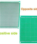 Dope Prototyping PCB Boards Set For Electronics Projects, FR4 Single Sided 7x10 cm and 8x12 cm, front and back view