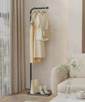 Freestanding Metal Coat Rack With Inverted L Shaped Design And Rock Solid Base Heavy Duty And Stable Clothing Tree For Bedroom Hallway Or Office