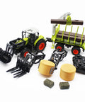 Awesome Remote Control Tractor Farm Playset with Trailer and Timber Truck, 2.4Ghz RC Tractor Kit Includes Wood Grabber
