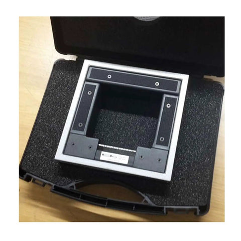 Heavy Duty Square Spirit Level Featuring Crisp Bubble Chambers For Dead Straight Alignment in a protective case.