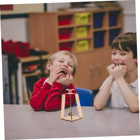Kids enjoying a Stem Building Kit For 3D Compass Project Educational Science DIY Wood Craft Kit For Kids And Teens Hands On Physics.