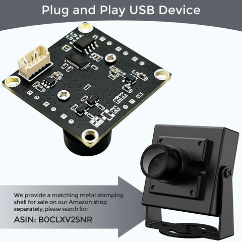 Highly Straightforward Plug And Play 1080P Hd Webcam Delivers A Crisp 130 Degree Wide Angle View Uvc Native Compatibility For Mac Pc Linux Raspberry Pi And Jetson Nano Streamers, USB camera module with circuit board.