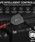 12W Solar Car Battery Charger Portable 12V Trickle Charger And Maintainer Waterproof Solar Panel with safety controller features