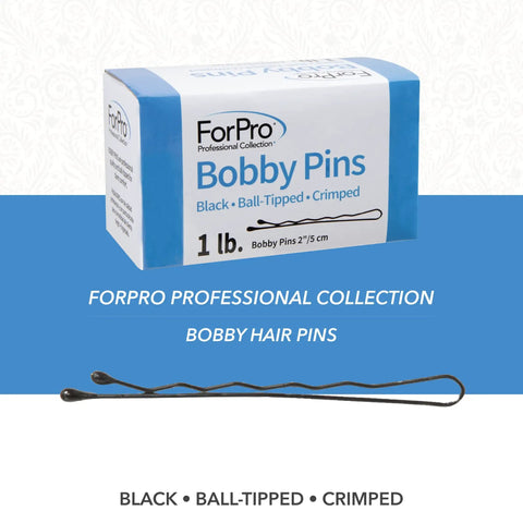Professional Ball Tipped Bobby Pins Lock It Down With An Insanely Secure Crimped Grip Perfect For Updos And Taming Flyaways 400 Count Black Hair Clips For Everyday Styling in blue packaging.