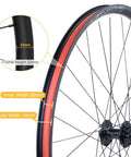 All Terrain Mountain Wheelset For 26, 27.5 And 29 Inch Bikes With 14G Spokes And ED Nipples, wheel rim dimensions marked