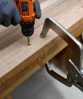 11 Inch Locking C Clamp Pliers Built Tough For Welders And Home Shops Heavy Duty Welding Clamps hold a wooden board securely during drilling