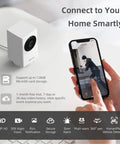 Indoor Security Camera For Home 360 Degree 1080P WiFi Baby And Pet Monitor With Phone App showing live video feed