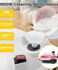 Smooth Glide Steam Cleaner With Safety Trigger And 61 Oz Tank 1800W High Heat Vapor Blaster filling water with funnel.